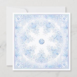 Ice Blue Snowflake Karte