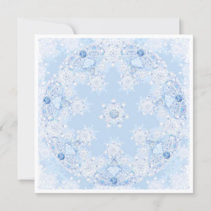 Ice Blue Snowflake Karte