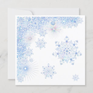 Ice Blue Snowflake Karte
