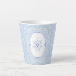 Ice Blue Snowflake Milchtasse