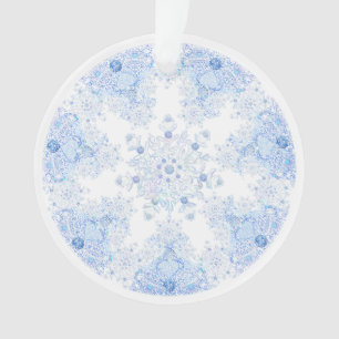 Ice Blue Snowflake Ornament