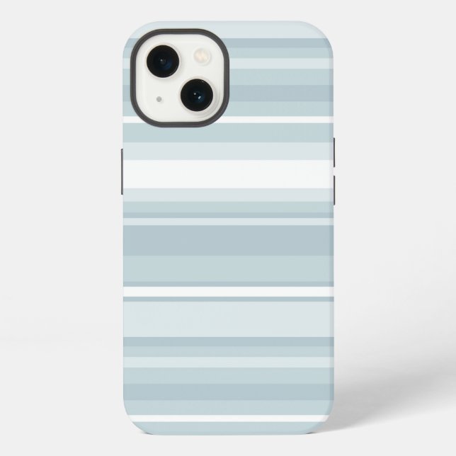 Ice blue stripes Case-Mate iPhone case Hülle (Rückseite)