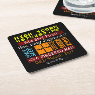 Ice Breaker Trivia Fragen Conversation Starter Rechteckiger Pappuntersetzer