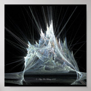 Ice Castle Fraktal by Kitty Ann Poster