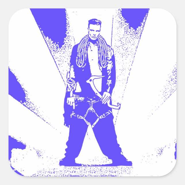 Ice Climb Baby Quadratischer Aufkleber (Vorderseite)