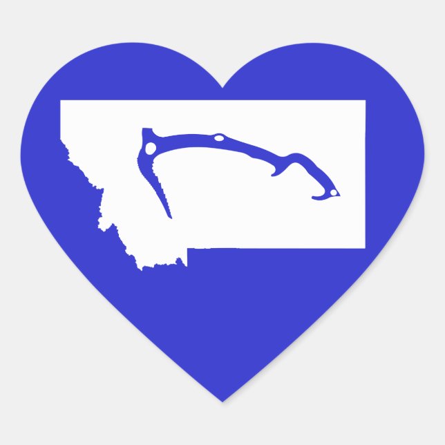 Ice Climb Montana Herz-Aufkleber (Vorderseite)