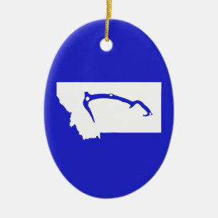 Ice Climb Montana Keramik Ornament