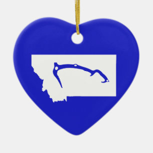 Ice Climb Montana Keramik Ornament