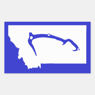 Ice Climb Montana Rechteckiger Aufkleber