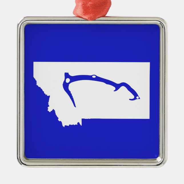Ice Climb Montana Silbernes Ornament (Vorne)