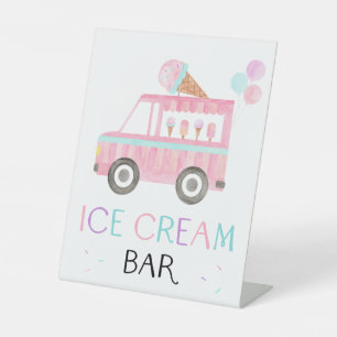 Ice Cream Bar Birthday Sign Sockelschild