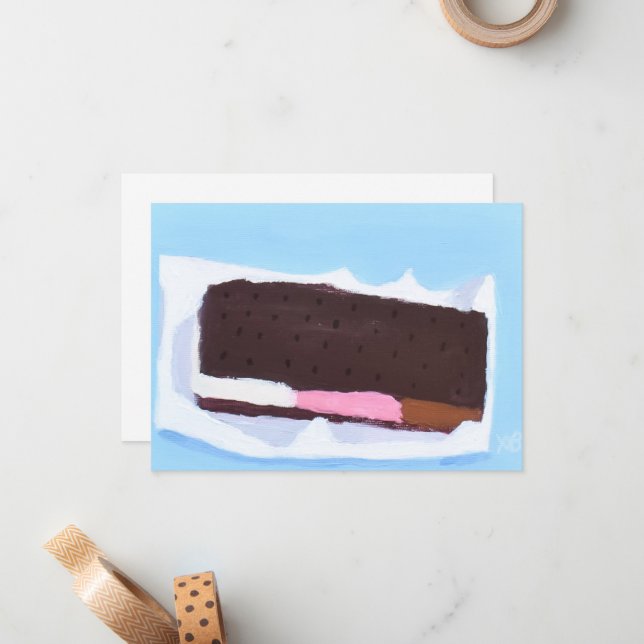 Ice Cream Bar Mitteilungskarte (Vorderseite/Rückseite Beispiel)