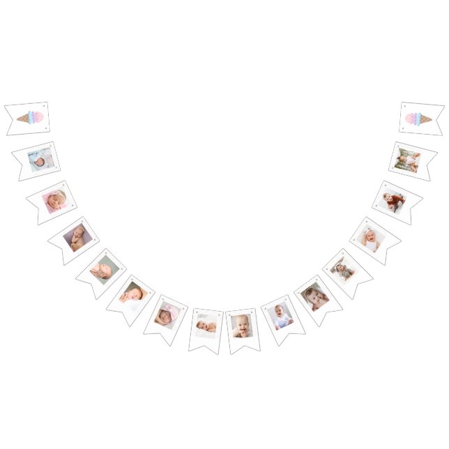 Ice Cream Birthday Photo Banner (Alle)