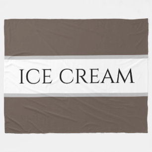 ICE CREAM Chocolate Brown Vanilla Fleecedecke