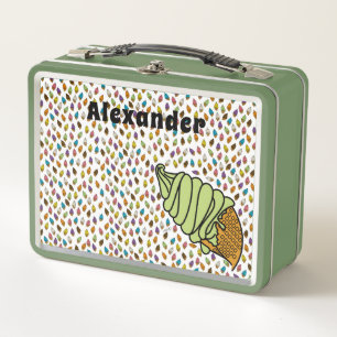 Ice Cream Colorful-Pistachio Benutzerdefinierter T Metall Brotdose