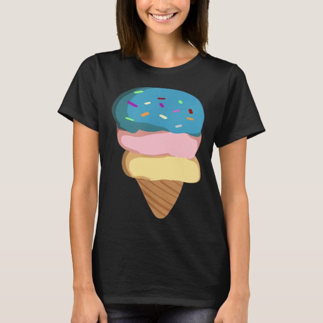 Ice Cream Cone  Ice Cream For Girls & Women T-Shirt (Vorderseite)