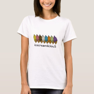 Ice Cream Cone icecreamliciouS Anpassbarer Text T-Shirt