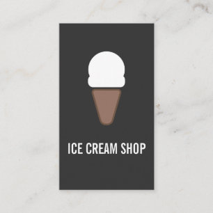 Ice Cream Cone Icon grau Visitenkarte