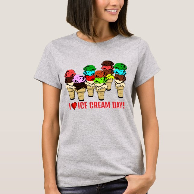 Ice Cream Cones For Ice Cream Day T-Shirt (Vorderseite)