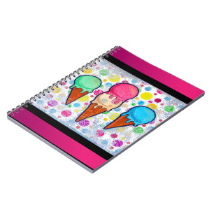 Ice Cream Cones Notebook Notizblock