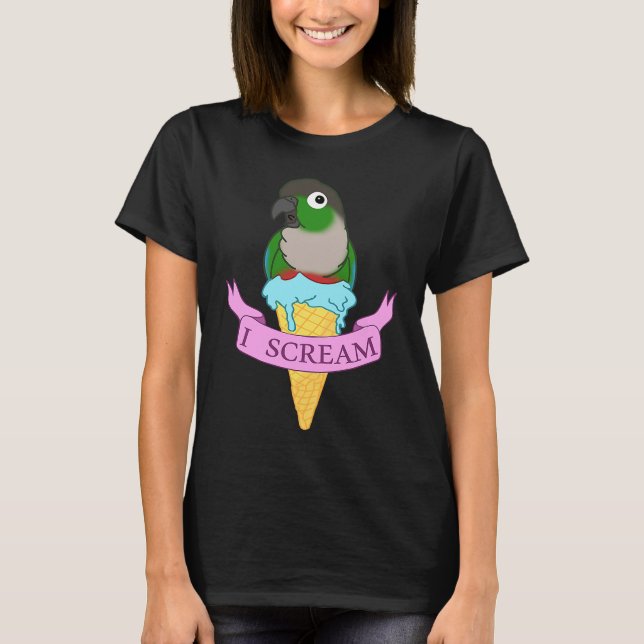 Ice cream conure I scream green cheeked conure  Pa T-Shirt (Vorderseite)