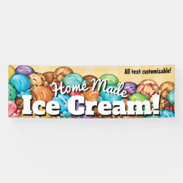 Ice Cream Customizable Banner Sign. Shop.Truck