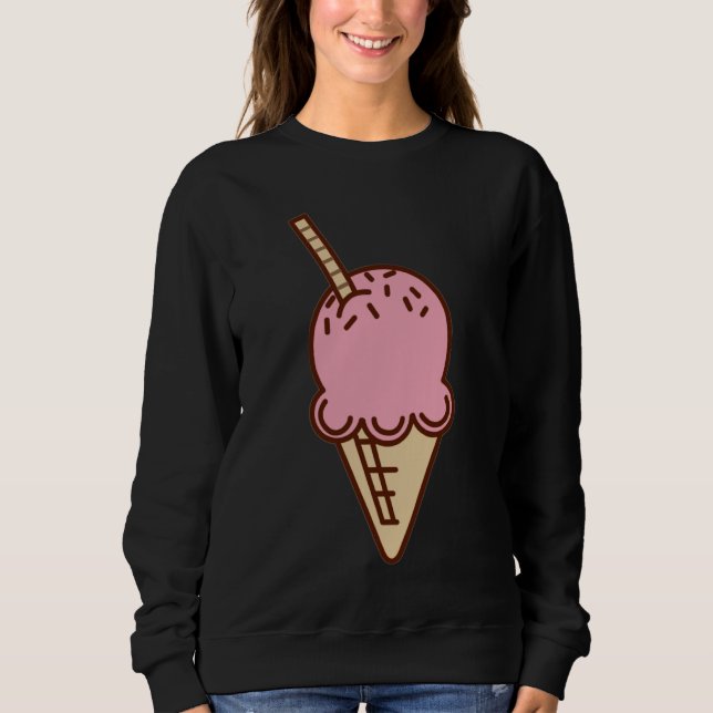 ice cream design ice cream motif sweet water ice c sweatshirt (Vorderseite)