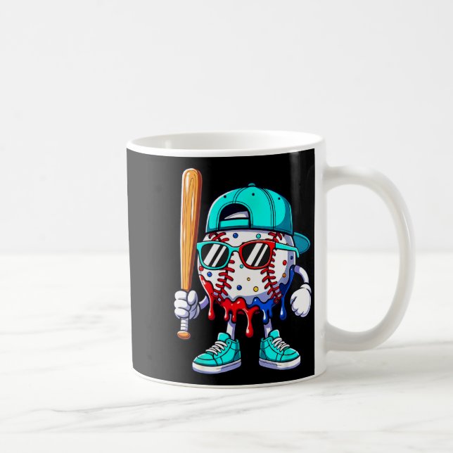 Ice Cream Drip Baseball Sts Baseball Lifestyle Boy Kaffeetasse (Rechts)
