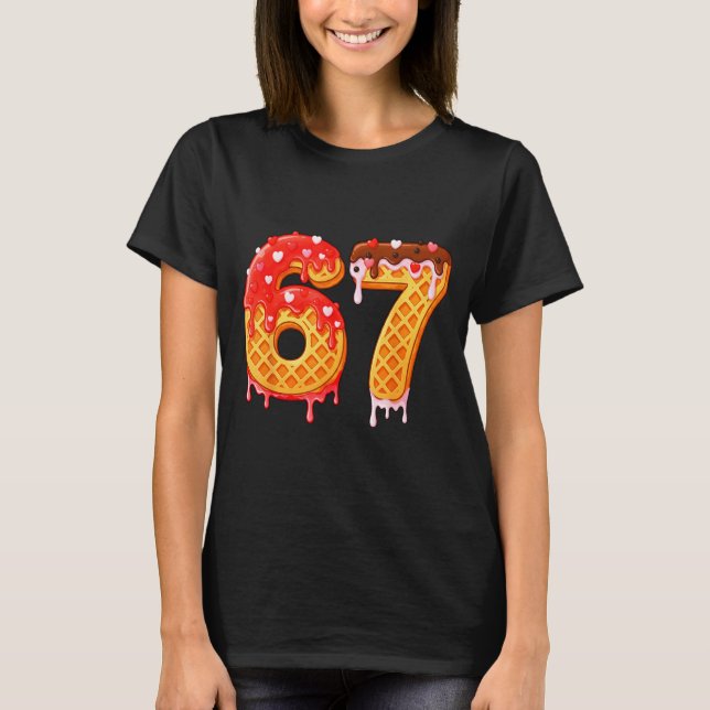 Ice Cream Drip Six Seven 67 Valentines Day For Men T-Shirt (Vorderseite)