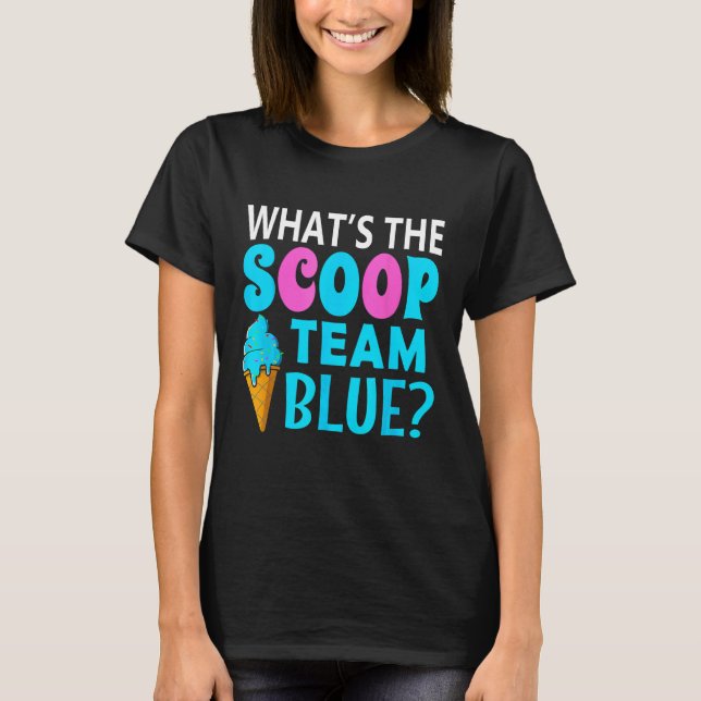 Ice Cream Gender Reveal Matching Team Blue What s  T-Shirt (Vorderseite)