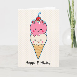 Ice Cream Happy Birthday Karte