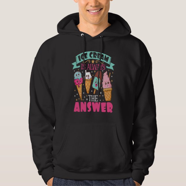 Ice Cream   Ice I Love Ice Cream Hoodie (Vorderseite)