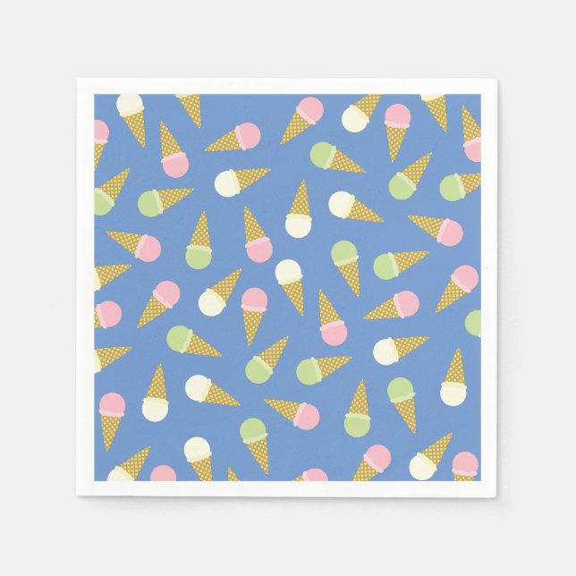 Ice Cream Kid's Geburtstagsparty Serviette (Vorderseite)