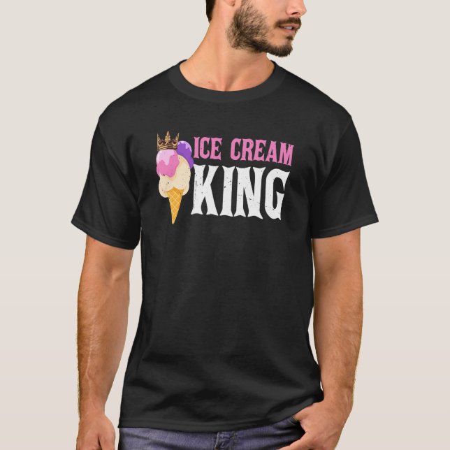Ice Cream King Gelato   Sorbet Popsicle Mochi T-Shirt (Vorderseite)