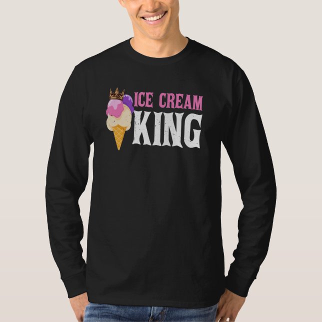 Ice Cream King Gelato   Sorbet Popsicle Mochi T-Shirt (Vorderseite)