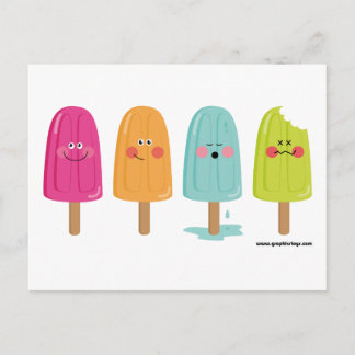 ICE CREAM LEMON POSTCARD POSTKARTE