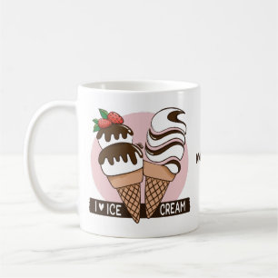 Ice Cream Lover individuelle Name Tasse