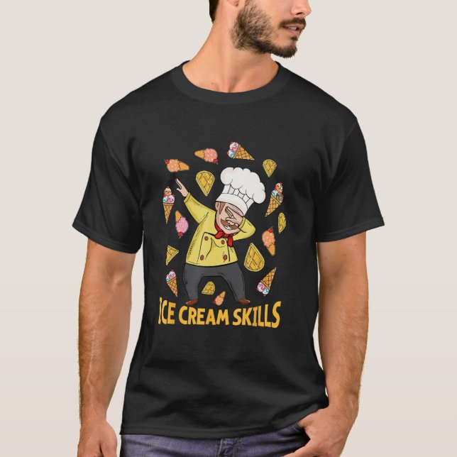 Ice Cream Lover Men Italian Ice Cream Chef T-Shirt (Vorderseite)