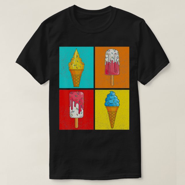 Ice Cream Lover Summer Dessert Sprinkles Pop Art I T-Shirt (Design vorne)