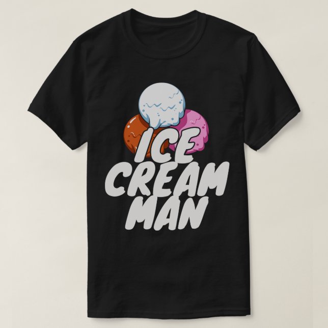 Ice Cream Man Icecream Truck Driver T-Shirt (Design vorne)