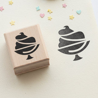 Ice Cream Mini Wooden Art Stamp Gummistempel