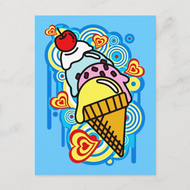 Ice_Cream_Paint Postkarte (Vorderseite)