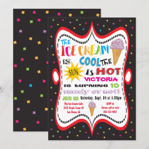 Ice Cream Party Funky Fun Einladung