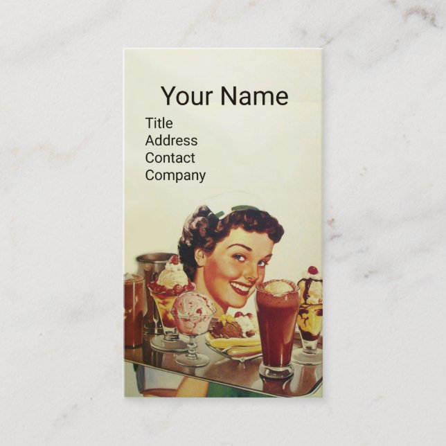 ICE CREAM PARTY Girl of Ice Visitenkarte (Vorderseite)