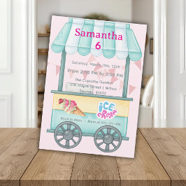 Ice Cream Party Invitation, Samantha 6th Birthday Einladung