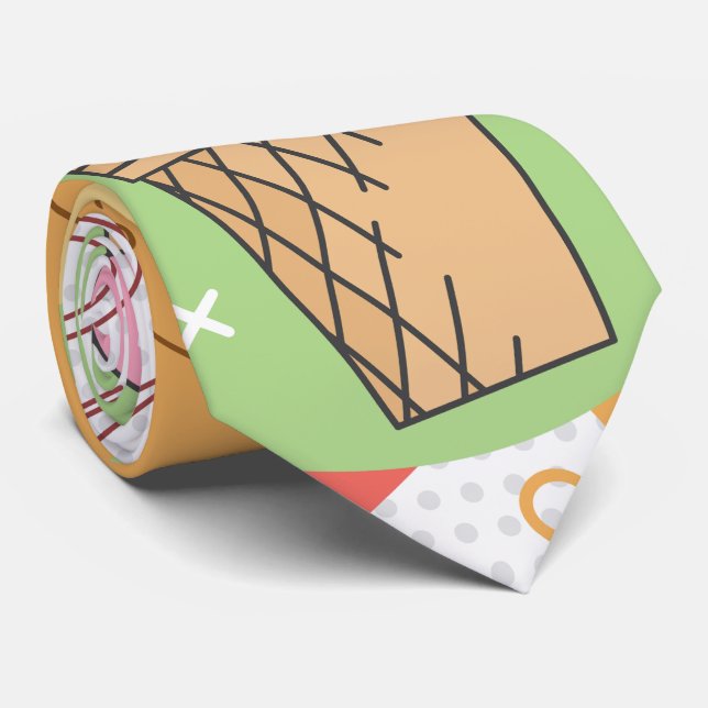 Ice cream pastel teacher Back to school pink Krawatte (Gerollt)