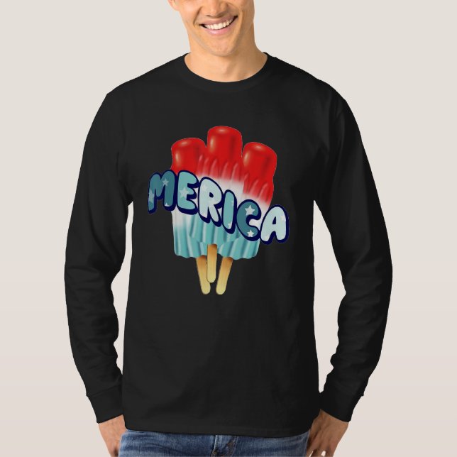 Ice Cream Patriotic  US Flag Merica 4th OF July T-Shirt (Vorderseite)