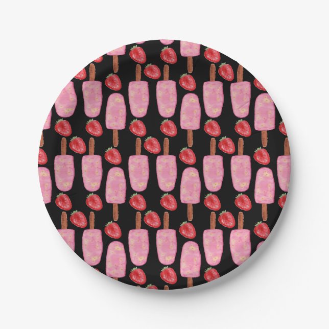 Ice cream pattern | Lollies pattern | lollipop 1 Pappteller (Vorderseite)
