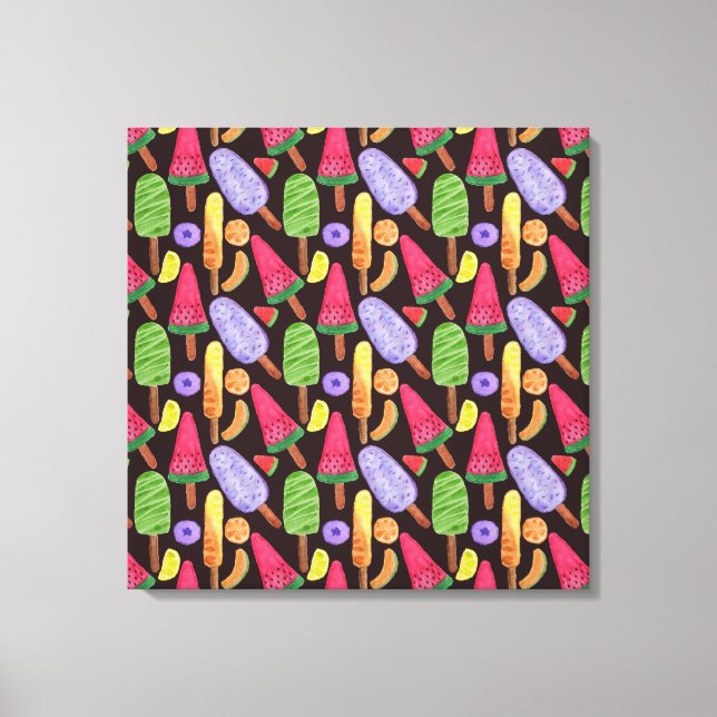 Ice cream pattern | Lollies pattern | lollipop 4 Leinwanddruck (Vorderseite)