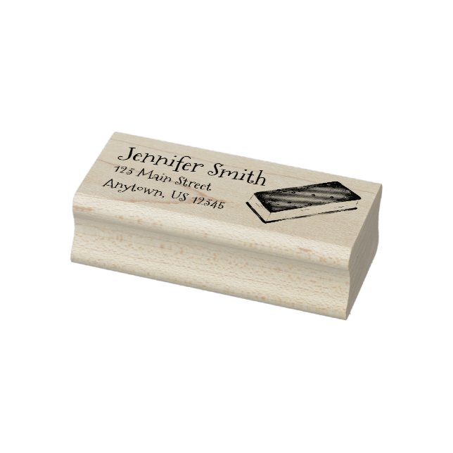 Ice Cream Sandwich Feinschmecker Personalisierte A Gummistempel (Stempel)